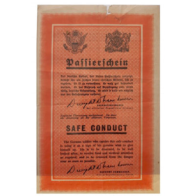 WWII AMERICAN SAFE CONDUCT PASS