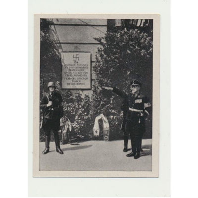SEYTZ-INQUART ENTHULLT AM 25. JULI 1938 DIE GEDENKTAFEL AM FRUHEREN BUNDESKANZLERAMT CIGARETTE CARD