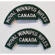 ROYAL WINNIPEG RIFLES CANADA SHOULDER FLASH GREEN