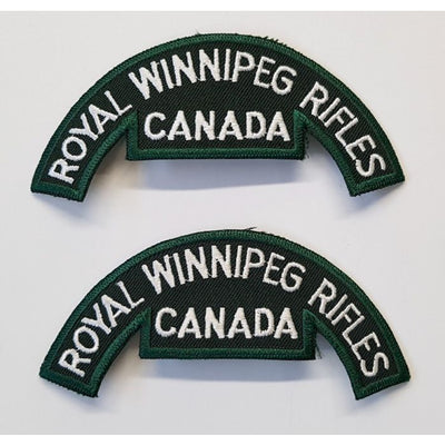 ROYAL WINNIPEG RIFLES CANADA SHOULDER FLASH GREEN