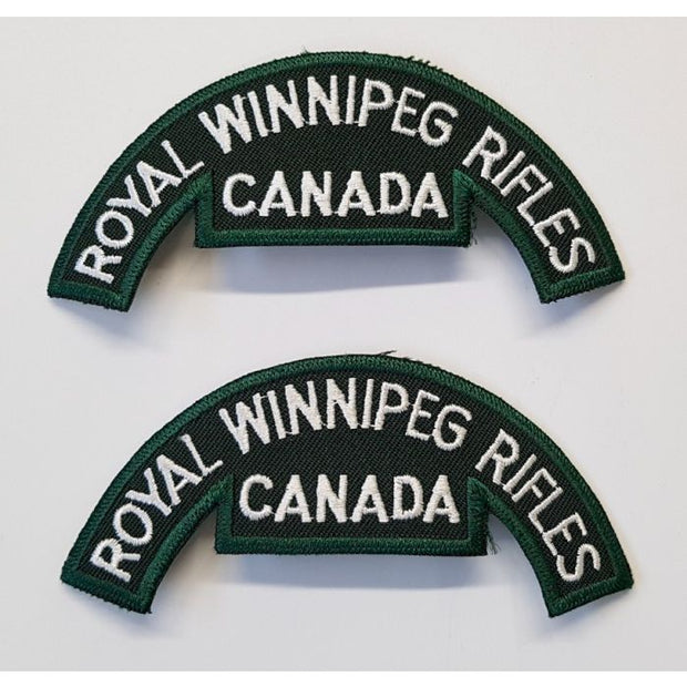 ROYAL WINNIPEG RIFLES CANADA SHOULDER FLASH GREEN
