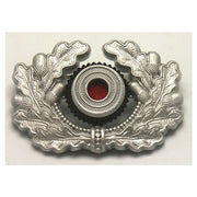 GERMAN HEER VISOR CAP WREATH AND COCKADE IN SILVER WWII