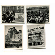 SO FIEHT DER EINFT ZERFCHOFFENE GOETHEHOF IM APRIL 1938 AUS - LOT OF 4 CIGARETTE CARDS