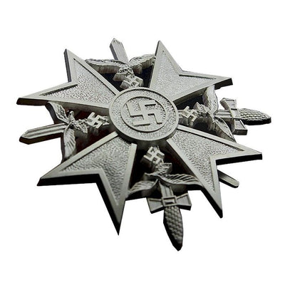 GERMAN WW2 SPANISH CROSS WITH SWORDS SILVER