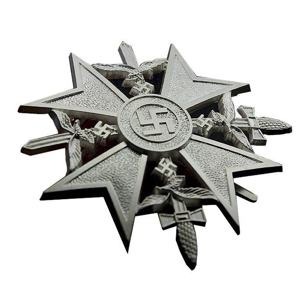 GERMAN WW2 SPANISH CROSS WITH SWORDS SILVER