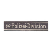 GERMAN SS POLIZEI-DIVISION BEVO TYPE CUFF TITLE