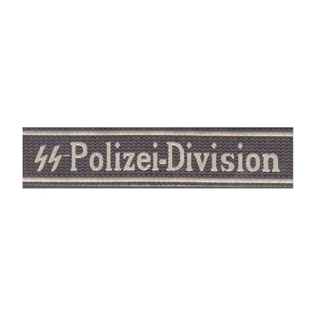 GERMAN SS POLIZEI-DIVISION BEVO TYPE CUFF TITLE