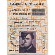 SS AUSWEIS DER NSDAP SS OBERSCHUTZE OTTO BART SS SCHUTZEN ABT 6