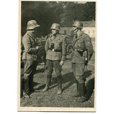 SS POST CARD POLICE IN POLAND"A SECURITY POLICE GROUP BEFORE AN ACTION"