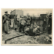 SS POST CARD POLICE IN POLAND"AN ORDER POLICE PATROL SEARCH FOR BURIED WEAPONS AND MUNITIONS"