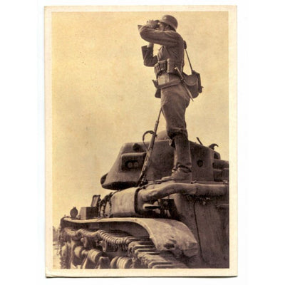 UNSERE WAFFEN SS ON WATCH FOR THE ENEMY POSTCARD