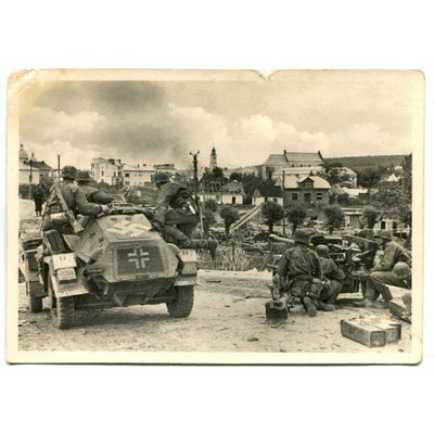 UNSERE WAFFEN SS POST CARD "ADVANCE DETACHMENT IN COMBAT"