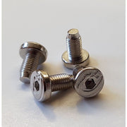 US 1911 NICKLE PLATED PISTOL GRIP SCREWS SET OF 4