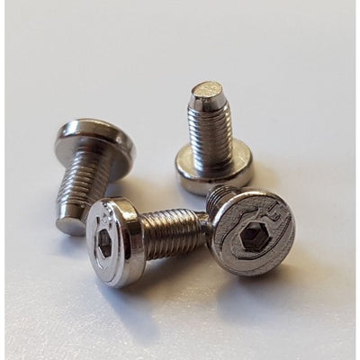 US 1911 NICKLE PLATED PISTOL GRIP SCREWS SET OF 4