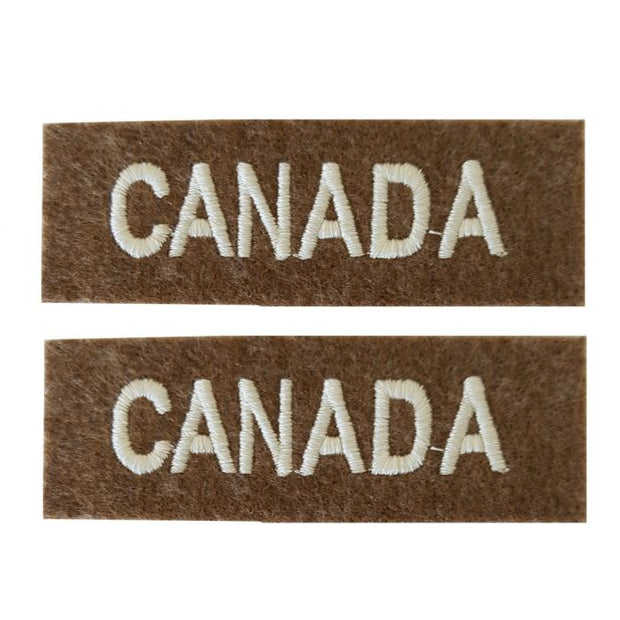WW2 CANADIAN ARMY CLOTH SHOULDER TITLE FLASH BADGE