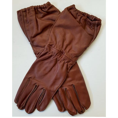 WW2 GERMAN Fallschirmjäger / PARATROOPER BROWN LEATHER GLOVES ( EARLY LONG VERSION)