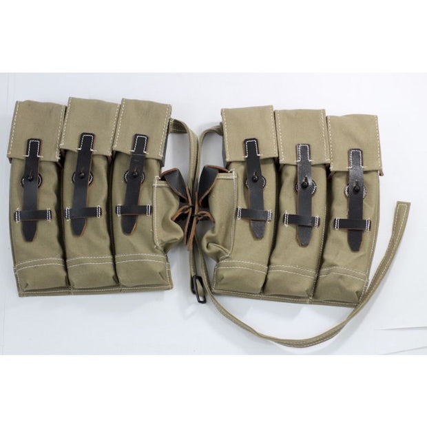 WW2 GERMAN MP40 POUCHES LIGHT GREEN / TAN