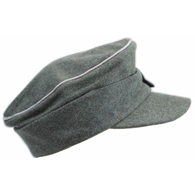 WW2 GERMAN OFFICER M43 FIELD CAP WITH SILVER OFFICER PIPING