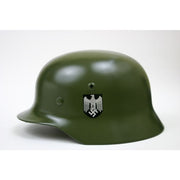 WW2 GERMAN M35 DOUBLE DECALS STEEL HELMET - APPLE GREEN