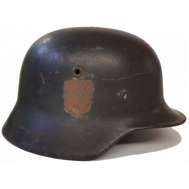 GERMAN M40 SE64 DOUBLE DECAL POLICE (POLIZEI) COMBAT HELMET