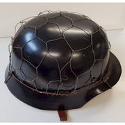 GERMAN WW2 AGED 1/2 BASKET CHICKEN WIRE HELMET COVER