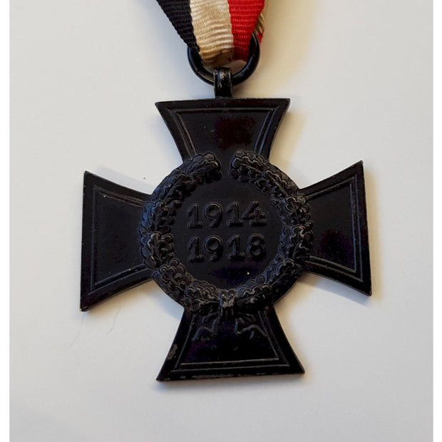 BLACK HONOR CROSS WITH RIBBON FOR WIDOWS AND PARENTS