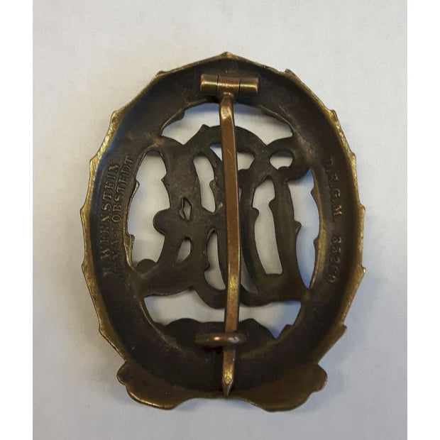 GERMAN DRA SPORTS BADGE IN BRONZE WW1 ORIGINAL