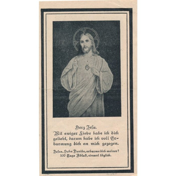 GERMAN WWI DEATH CARD FOR GRENADIER MAX GREIL