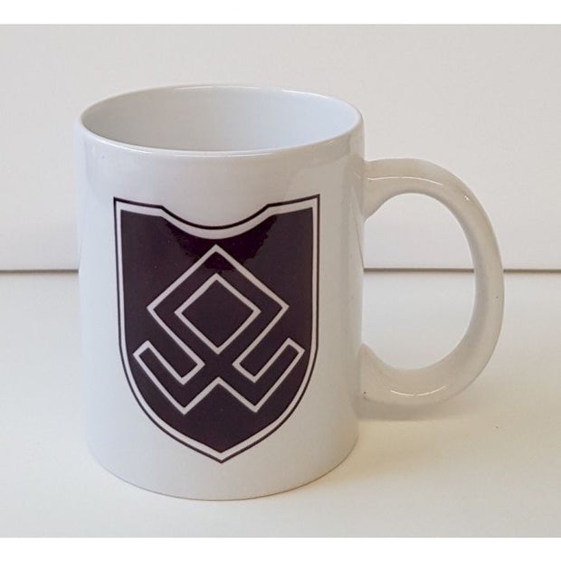 GERMAN MAROON BROWN 7th SS VOLUNTEER GEBIRGS DIVISION ORINZ EUGEN COFFEE CUP