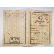 SS FUHRERSCHEIN RUDOLF BARKMANN