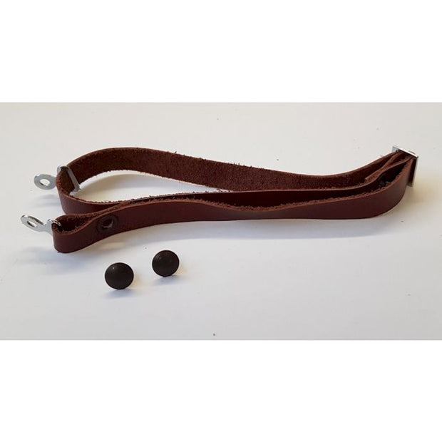 AMERICAN WW2 FIXED M1 HELMET LINER LEATHER CHINSTRAP EARLY WAR WITH RIVETS