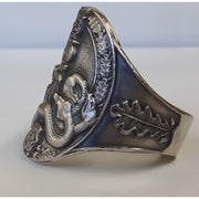 GERMAN WWII ANTI PARTISAN BADGE RING SILVER