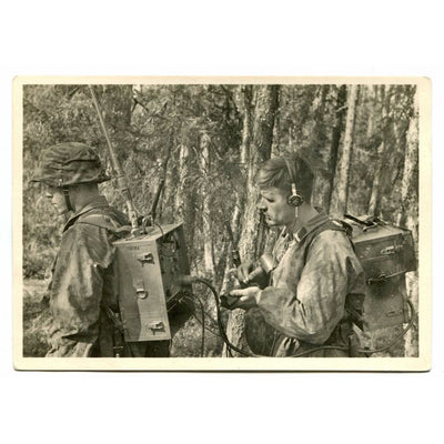 BATTLE OF THE SS MOUNTAIN DIVISION "NORTH" IN KARELIA POST CARD"OUR RADIO MEN IN THE FOREST"