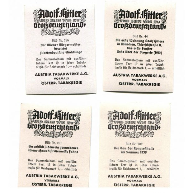 DER BAU DER KONGRERHALLE IM SOMMER 1939 - LOT OF 4 CIGARETTE CARDS