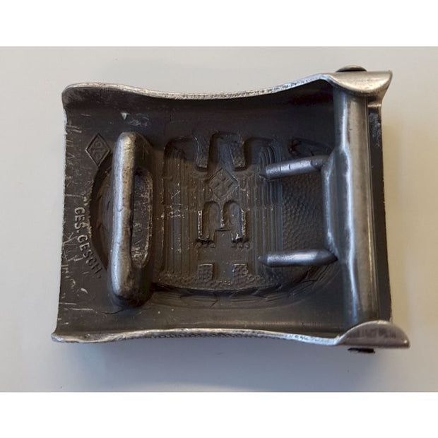 GERMAN DRK EM/NCO'S ALUMINIUM PEBBLED BELT BUCKLE
