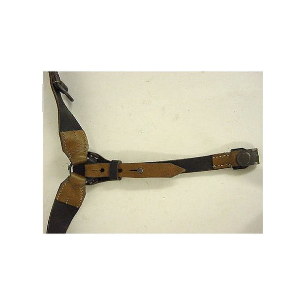 GERMAN AGED COMBAT LEATHER Y STRAP