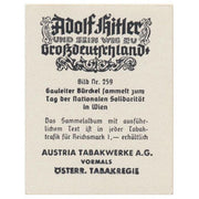 GAULEITER BÜRCKEL SAMMELT ZUM TAG DER NATIONALEN SOLIDARITÄT IN WEIN - CIGARETTE CARDS