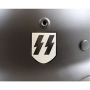 GERMAN BLACK SS M40 STEEL HELMET WITH SS SINGLE DECAL