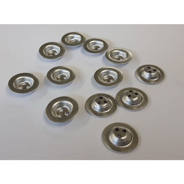 GERMAN ALUMINUM DISH PAN BUTTONS FOR ZELTS AND BREAD BAGS