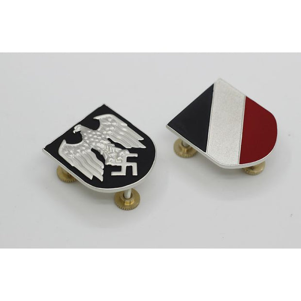 GERMAN HEER PITH HELMET SHIELD PAIR