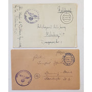 GERMAN ORIGINAL 2 LETTERS AND 2 ENVELOPES FELDPOST