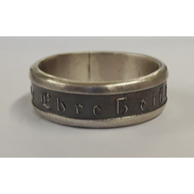 GERMAN SS" MEINE EHRE HEISST TREUE" SILVER RING