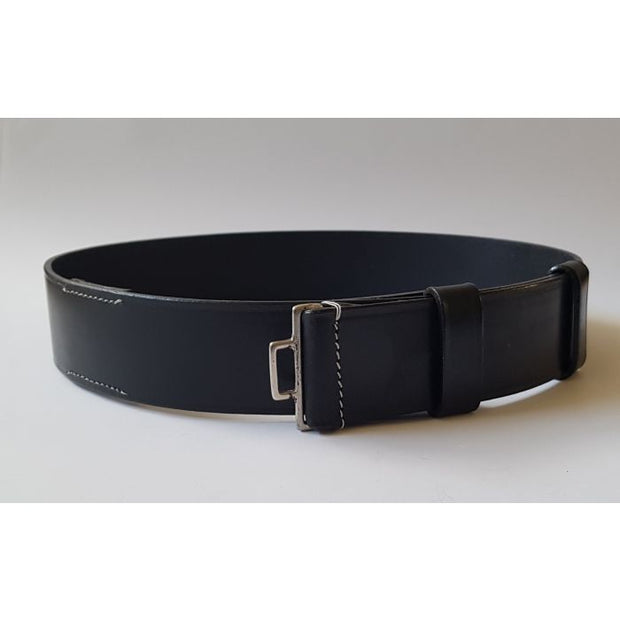 GERMAN SS OFFICERS BLACK LEATHER BELT