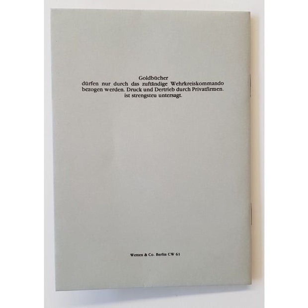 GERMAN SS SOLDBUCH - BLANK