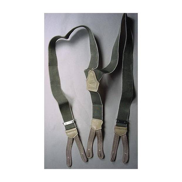 GERMAN UNIFORM PANT SUSPENDERS WITH BRAIDED CORD ENDS