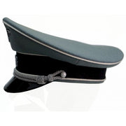 GERMAN WAFFEN SS GREY OFFICER VISOR CAP