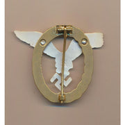 GERMAN WW2 COMBINED PILOTS AND OBSERVERS WREATH Gold W/ Silver Eagle