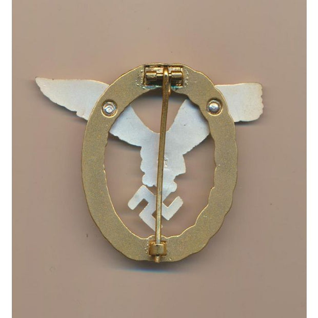 GERMAN WW2 COMBINED PILOTS AND OBSERVERS WREATH Gold W/ Silver Eagle
