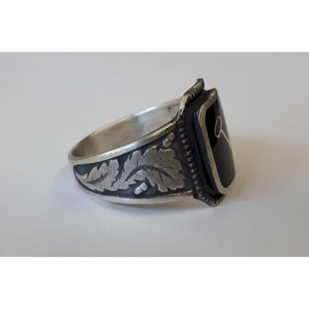 GERMAN WW2 1ST SS PANZER DIVISION LAH SILVER RING