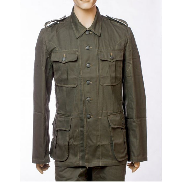 GERMAN WW2 REED GREEN HBT M40 FIELD TUNIC AND PANTS